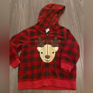 Gymboree reindeer frolic zip up hoodie